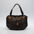 Céline Vintage Triomphe Logo Iridescent Faux Suede Bag