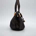 Céline Vintage Triomphe Logo Iridescent Faux Suede Bag