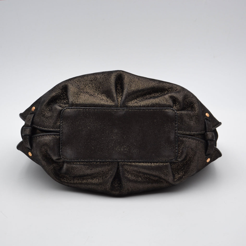 Céline Vintage Triomphe Logo Iridescent Faux Suede Bag