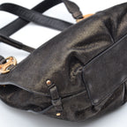 Céline Vintage Triomphe Logo Iridescent Faux Suede Bag