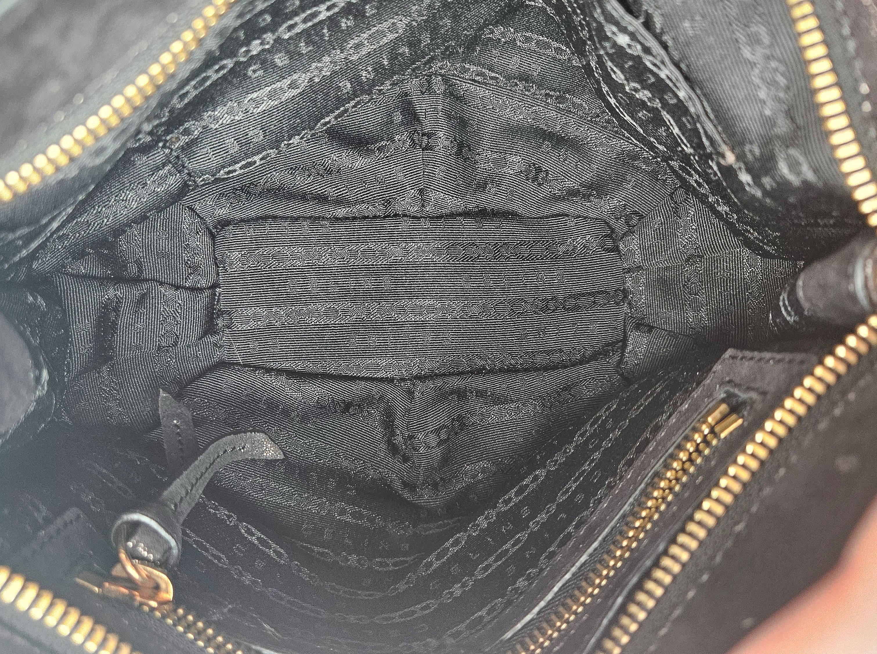 Céline Vintage Triomphe Logo Iridescent Faux Suede Bag
