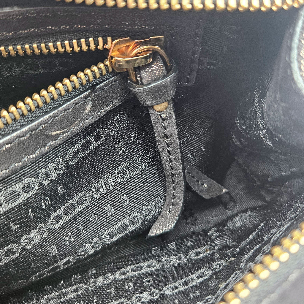 Céline Vintage Triomphe Logo Iridescent Faux Suede Bag