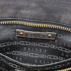Céline Vintage Triomphe Logo Iridescent Faux Suede Bag