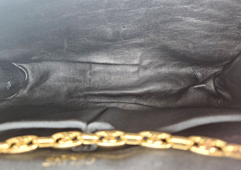 Sac Céline Triomphe Nylon Noir Chaîne Strass