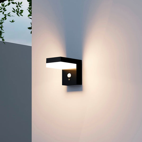 Cenova - Aplique Solar Decorativo - Acero - Negro