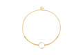 Pulsera Cordón Círculo Beige