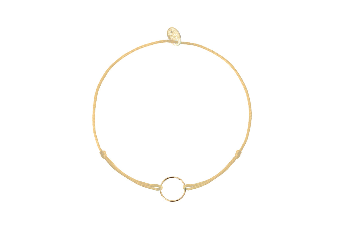 Pulsera Cordón Círculo Beige