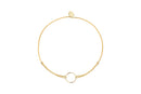 Bracelet Cordon Cercle Beige