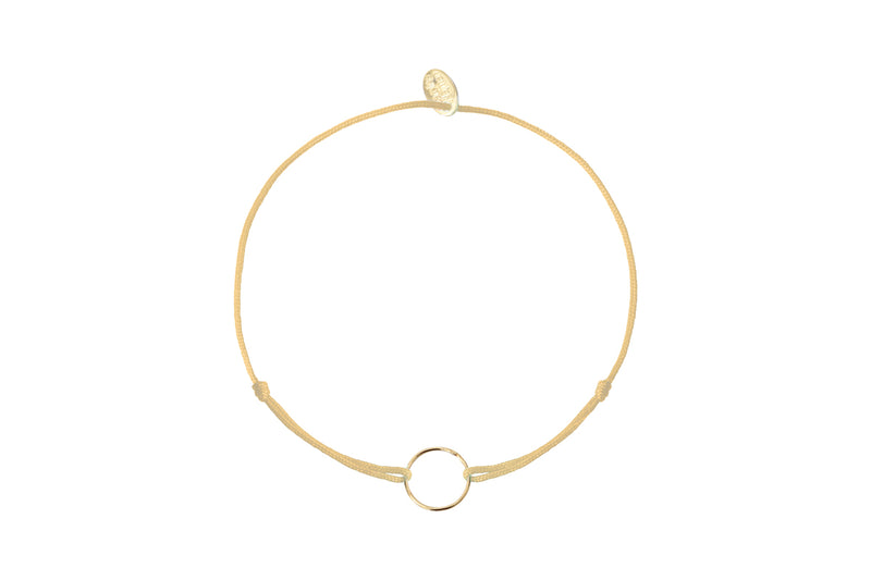Bracelet Cordon Cercle Beige