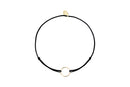 Bracelet Cordon Cercle Noir