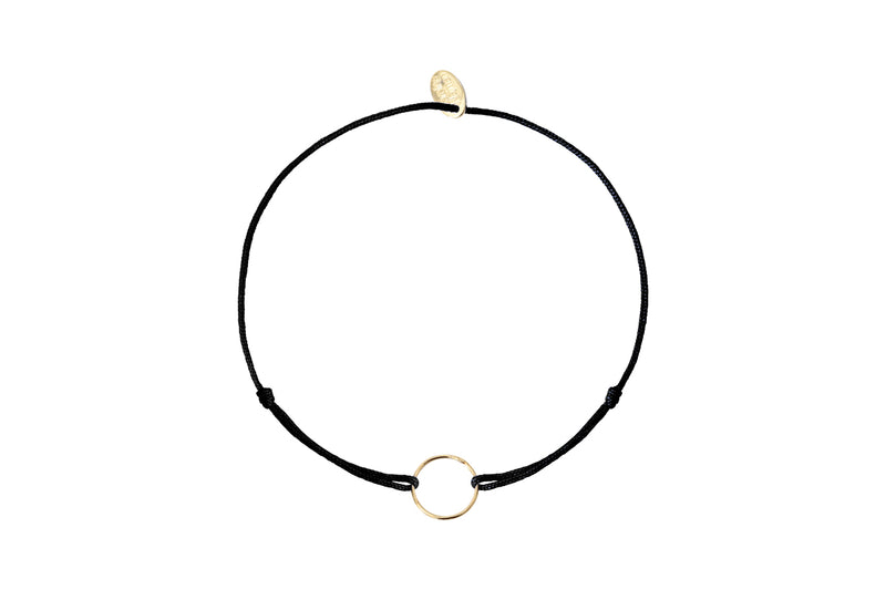 Bracelet Cordon Cercle Noir