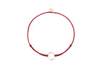 Pulsera Cordón Círculo Rojo