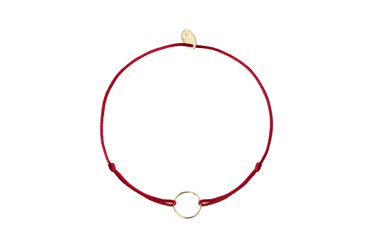 Pulsera Cordón Círculo Rojo