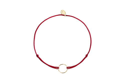 Bracelet Cordon Cercle Rouge