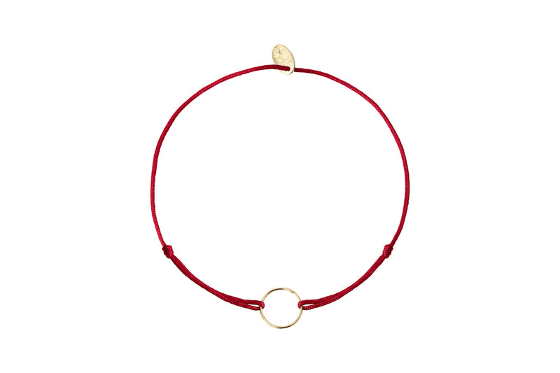 Bracelet Cordon Cercle Rouge