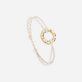 Gravie Bracelet - Beige And White Stripe