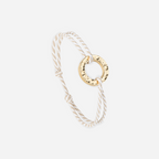 Gravie Bracelet - Beige And White Stripe