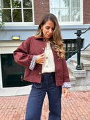 Veste Trench Edith En Coton Liberty Bordeaux