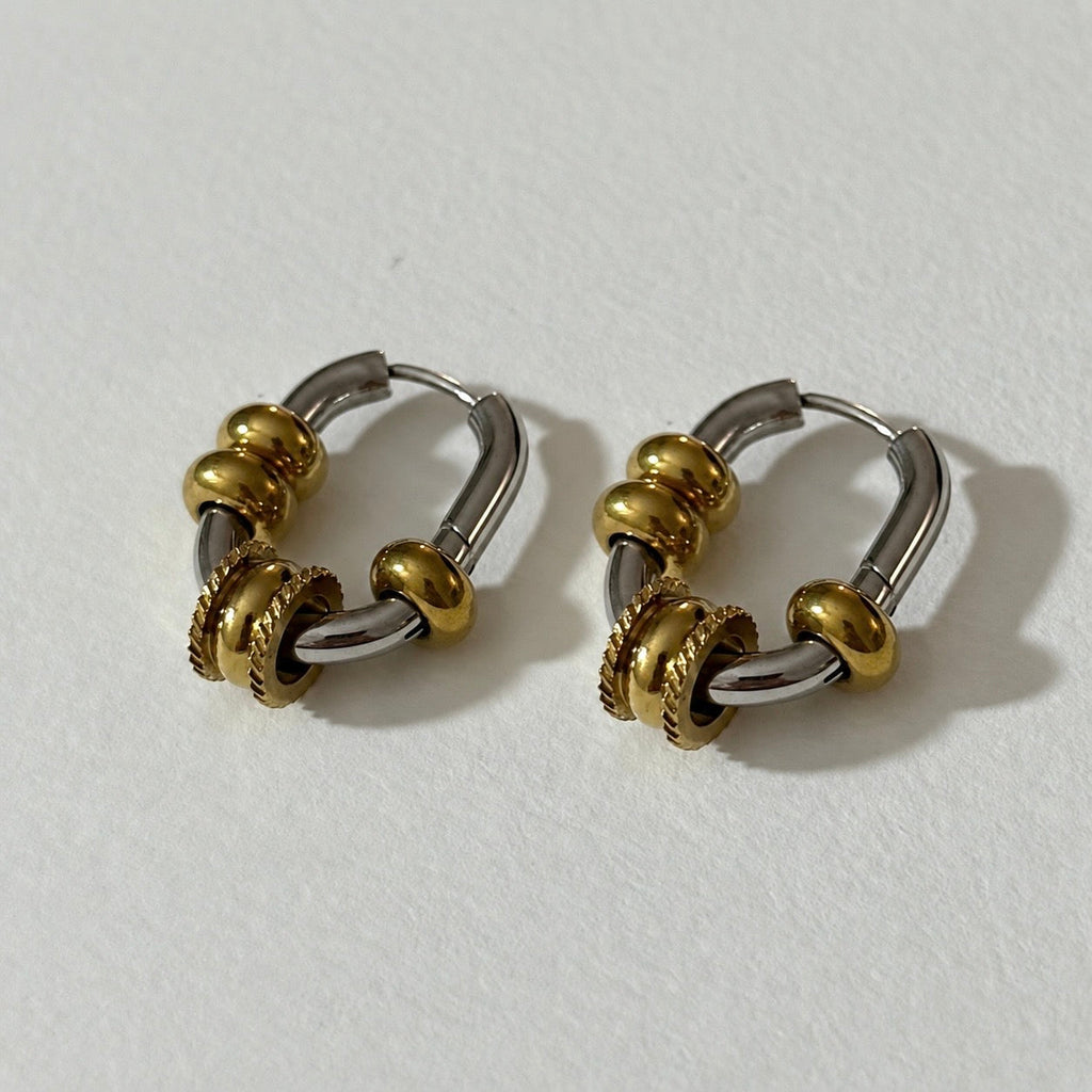 Boucles D'Oreilles Lunora - Anneau Argent
