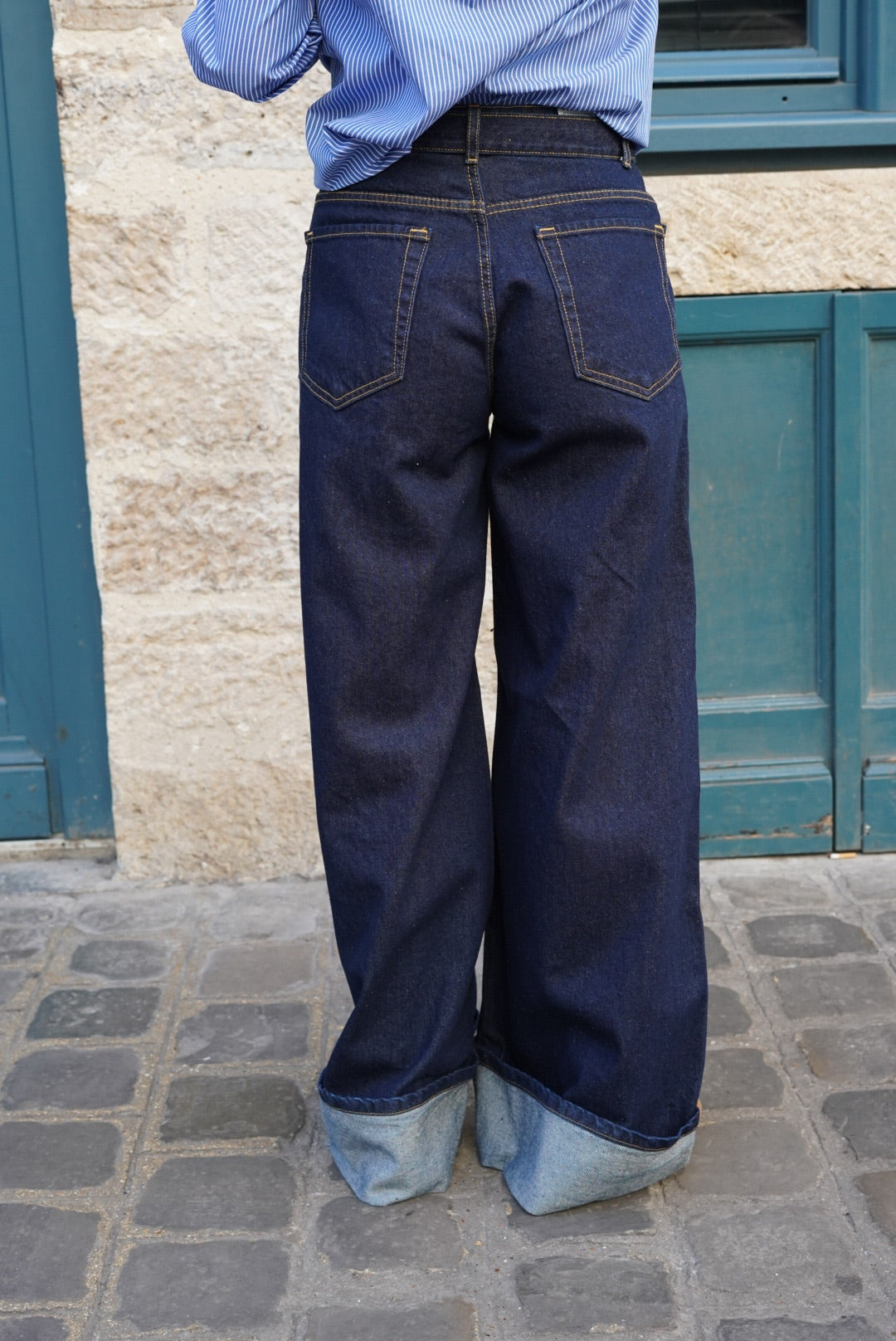 Eliott Dark Denim Wide Jeans