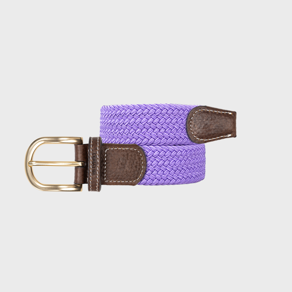 Ceinture Tressée Élastique Unie Femme - Violet