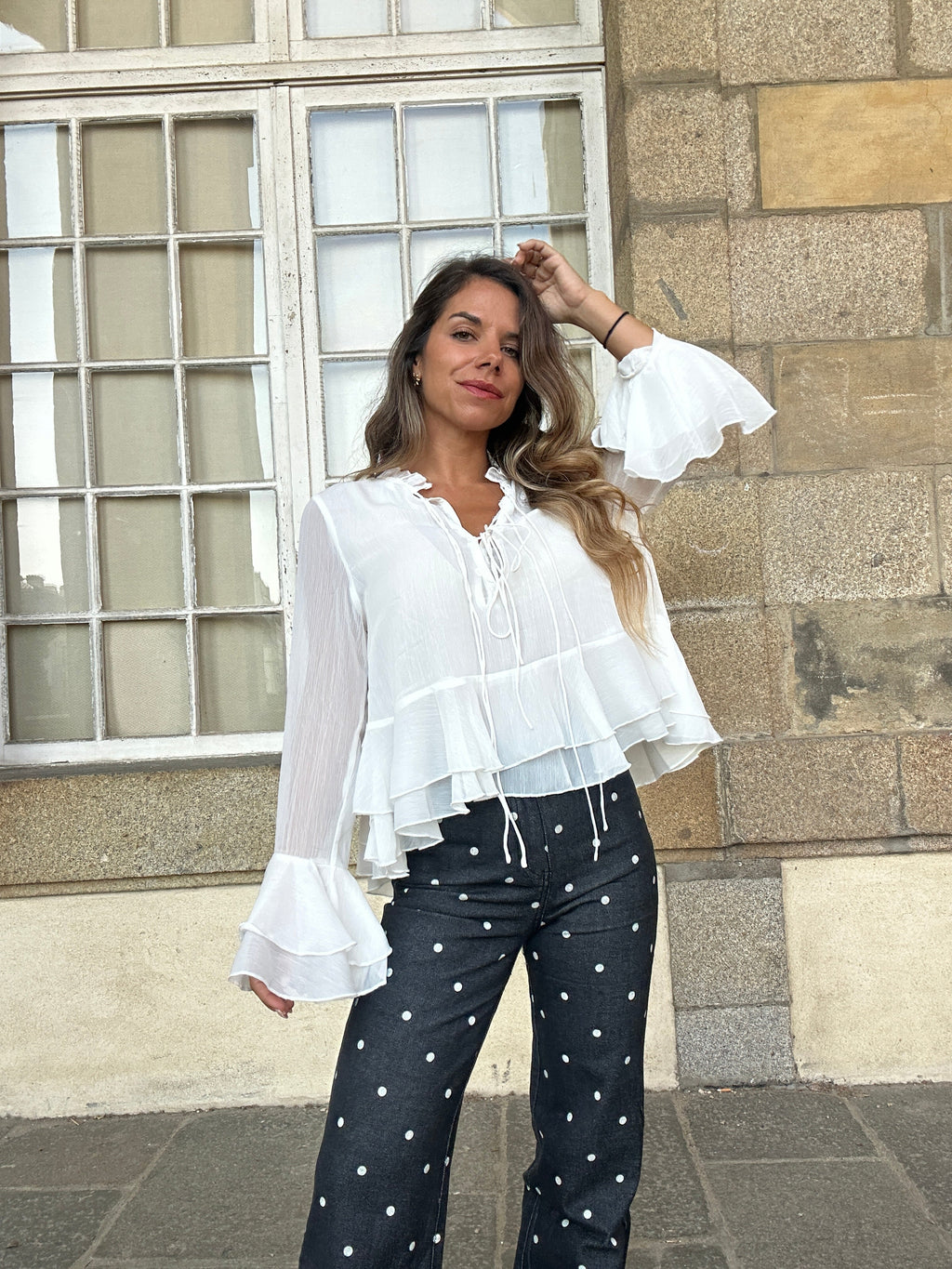 Blusa Aria cruda