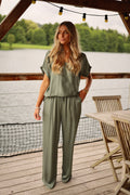 Pantalon Satiné Julya - Kaki