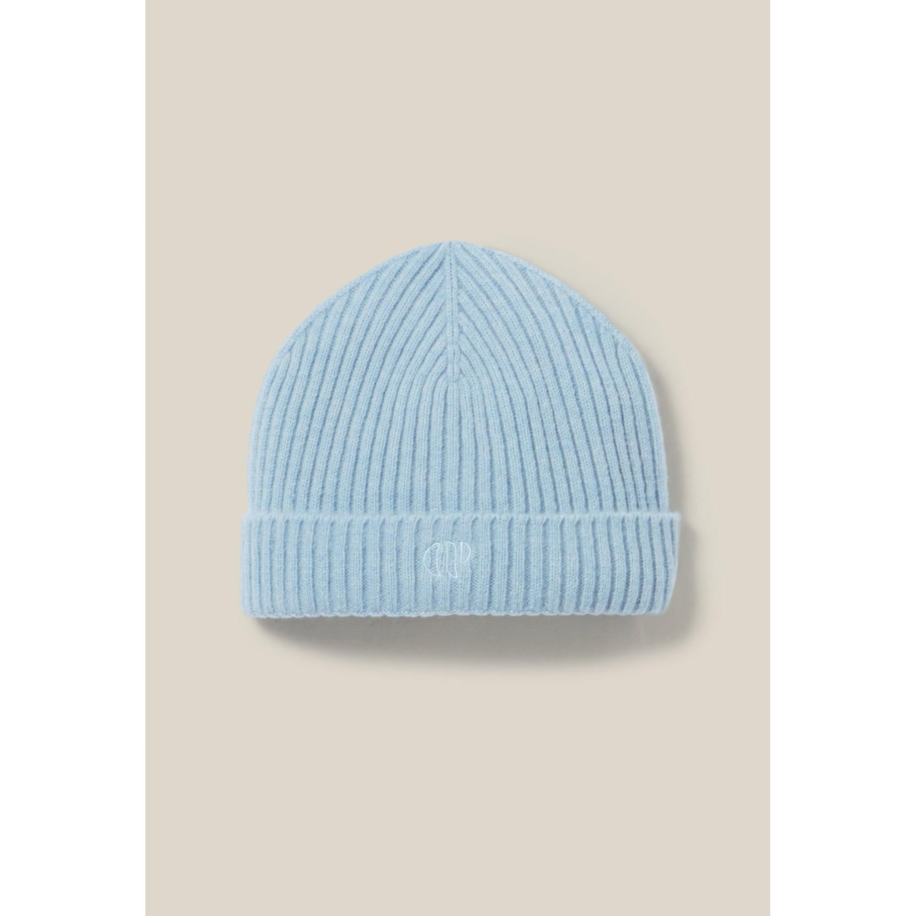 Cp Embroidery Cashmere Ribbed Beanie