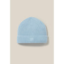 Gorro de canalé de cachemira con bordado CP