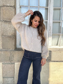 Maille En Laine Bianca Taupe