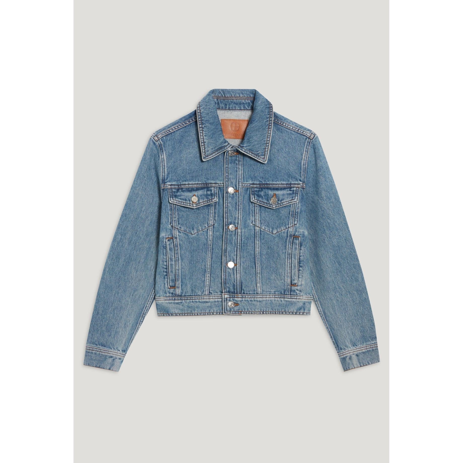 Claudie Pierlot - Chaqueta recta vaquera azul