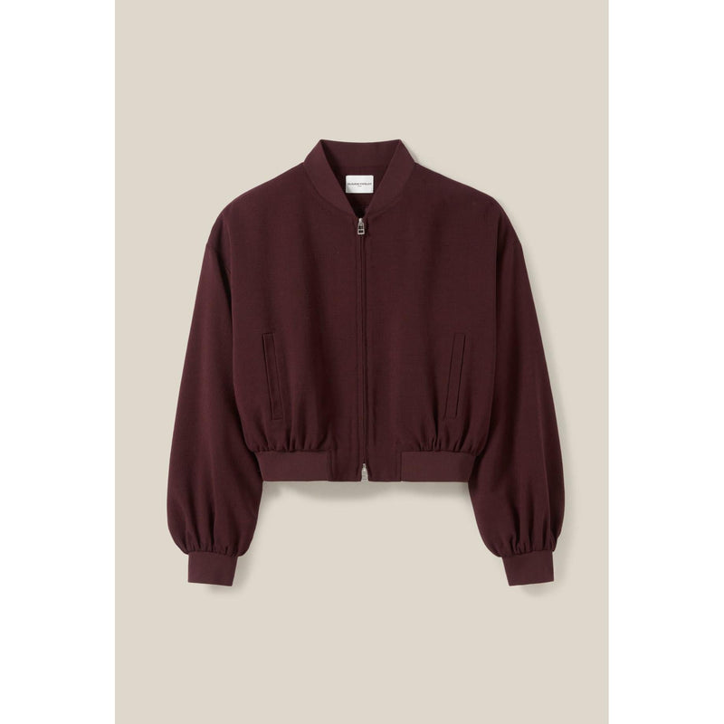 Cazadora bomber fluida con cremallera