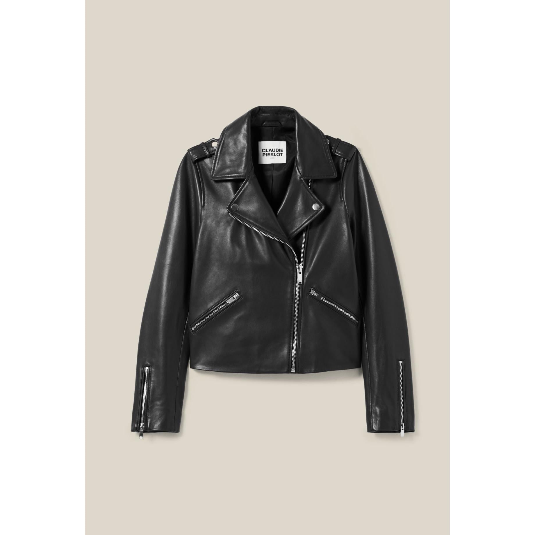 Claudie Pierlot - Fitted Smooth Leather Jacket