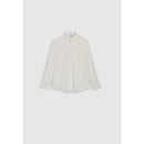 Claudie Pierlot - Chemise Blanche Col Montant Ondulé