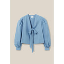 Blouse Col V À Nouer