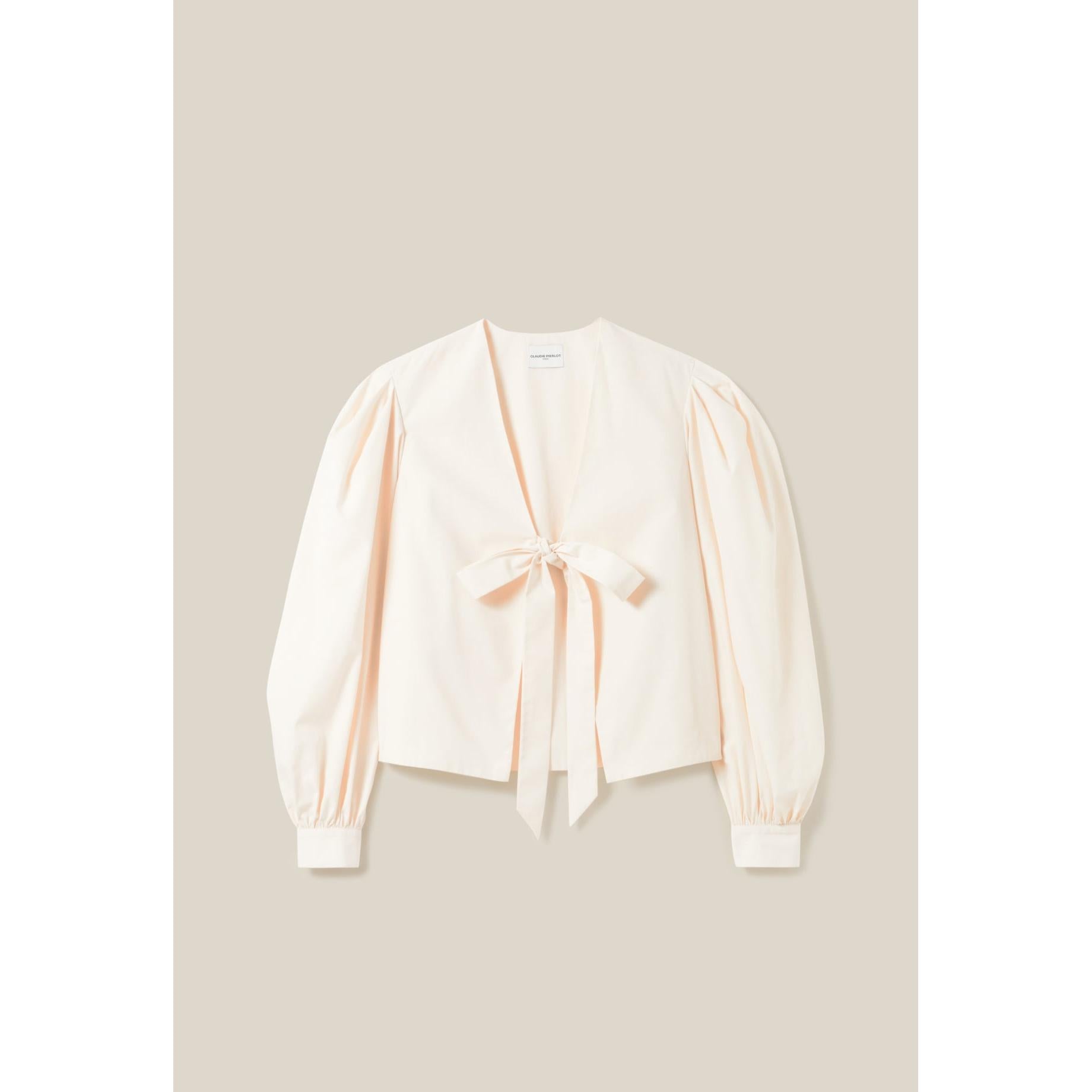 Blusa Cuello En V Para Anudar