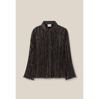 Blouse Plissée Fluide Argentée
