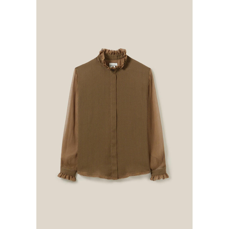 Camisa Fluida Cuadros Pequeños