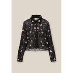 Embroidered Transparent Black Shirt