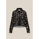 Camisa Negra Transparente Bordada