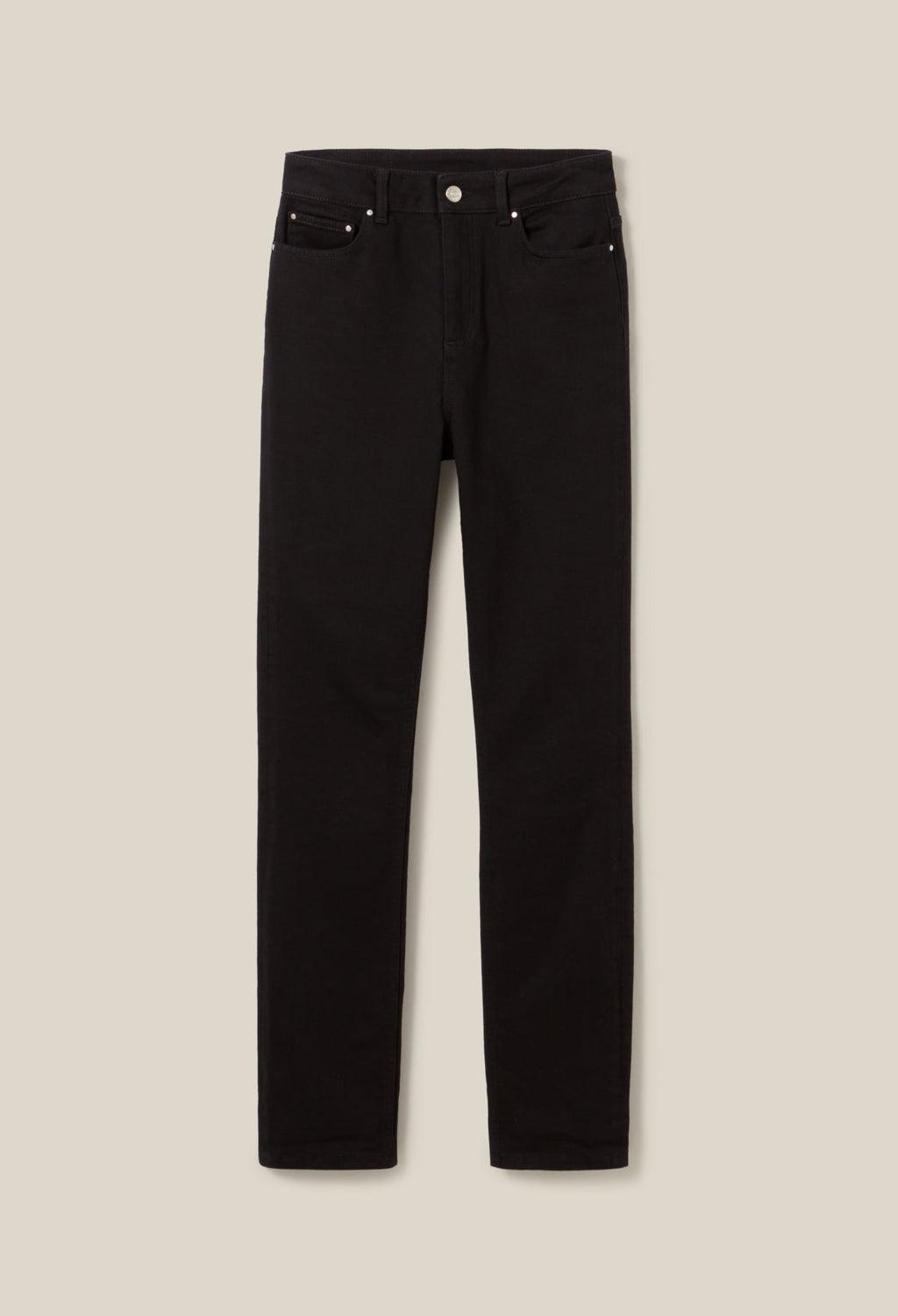 Mid-Rise Black Slim Jeans