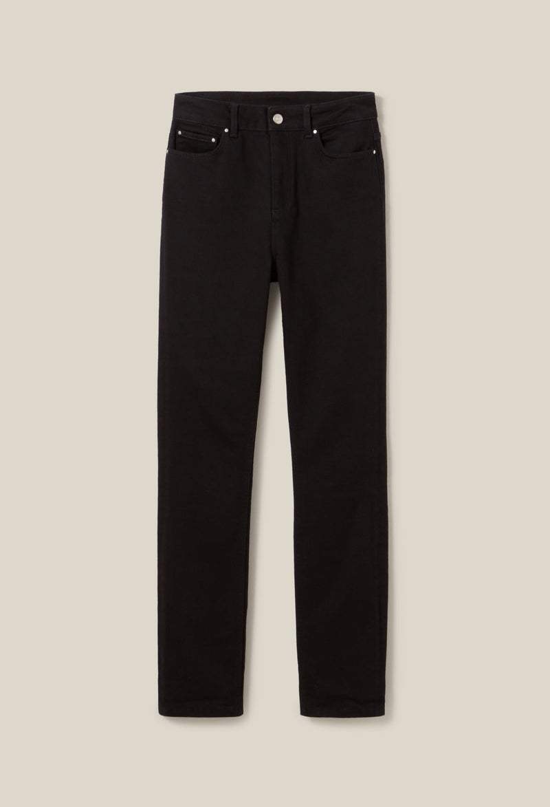 Mid-Rise Black Slim Jeans