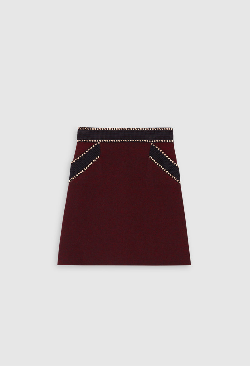 Claudie Pierlot - Maille Mac skirt - Bordeaux