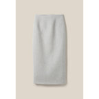 Light Grey High-Waisted Pencil Skirt