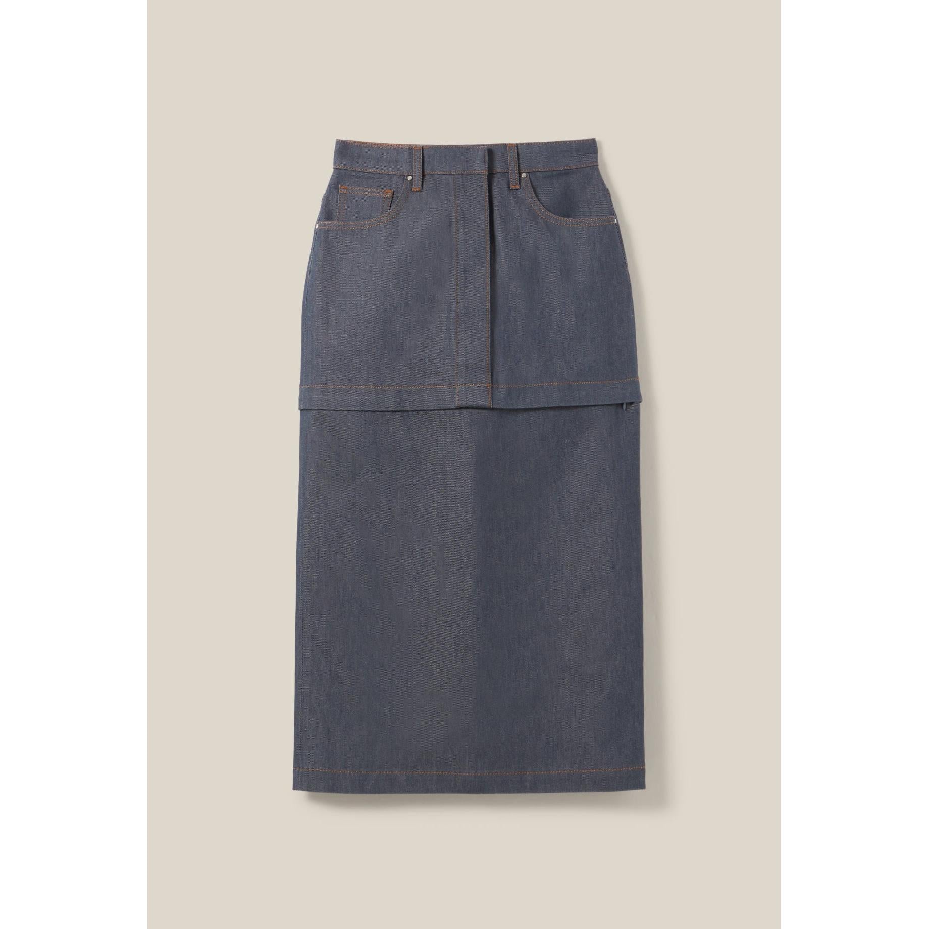 Jupe Denim Zippée Modulable