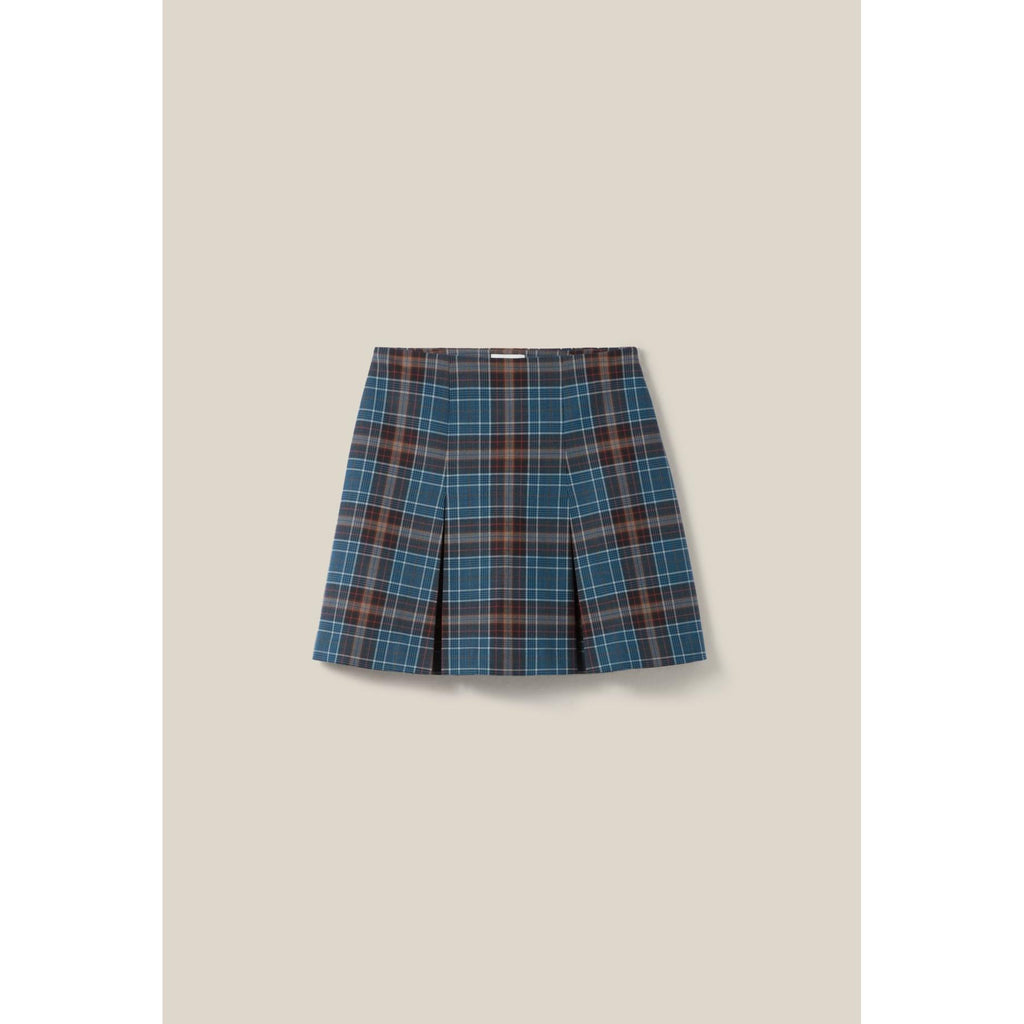 Checked Wool Skirt