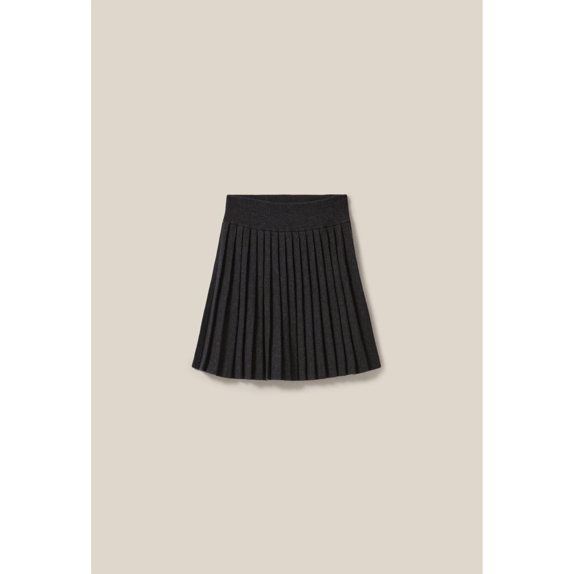 Claudie Pierlot - Jupe Courte Maille Gris Chiné