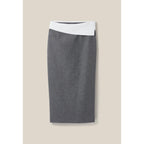 Jupe Droite Gris