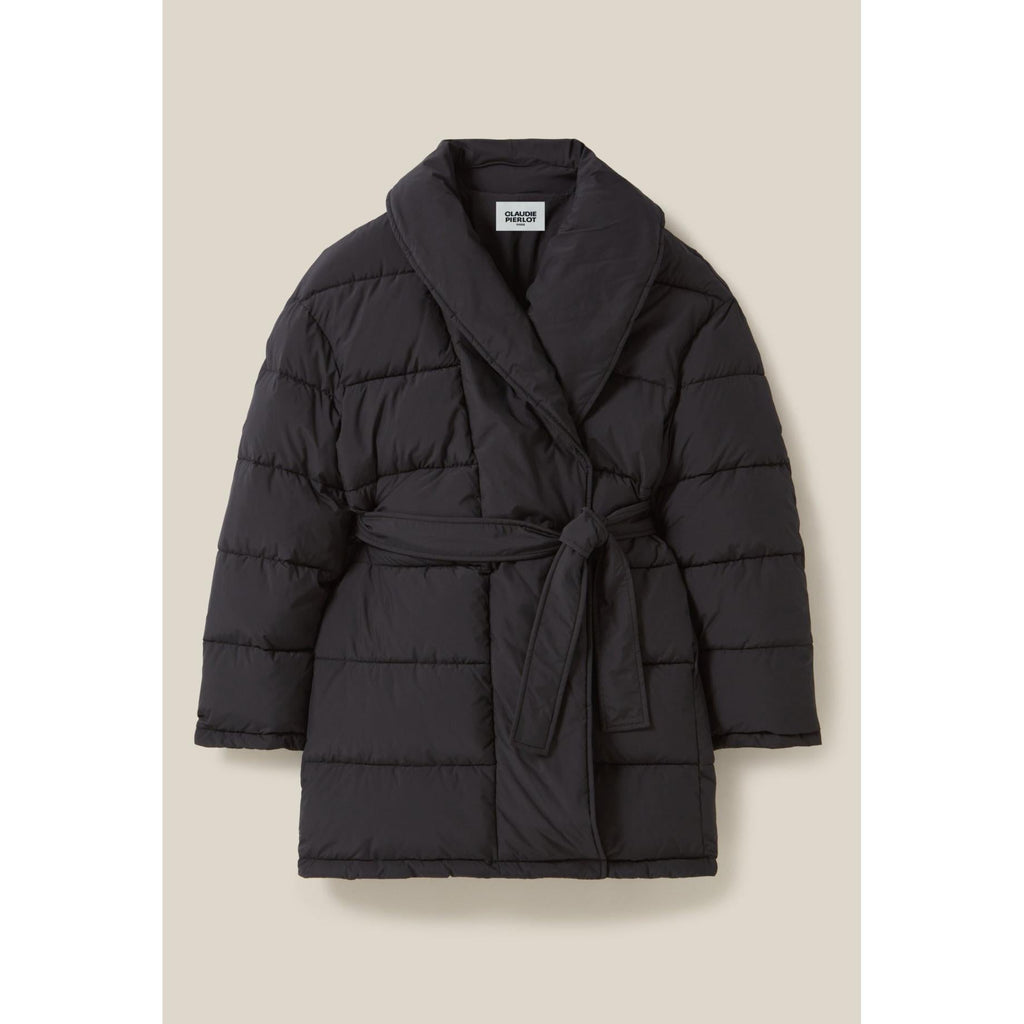 Shawl Collar Down Jacket With Belt