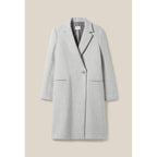 Mid-Length Light Gray Tailored Coat